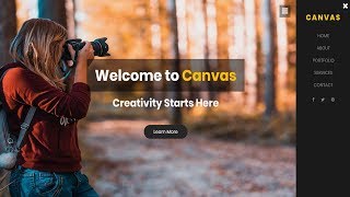 Awesome Off-Canvas Menu with html css and jquery | Hamburger Menu with html css and jquery