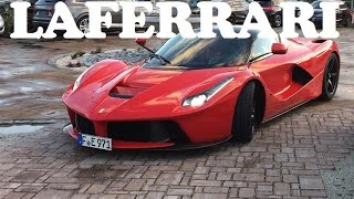 FERRARI LAFERRARI in Frankfurt !! Driving scenes, Sound, Downshifts, Walkaround \u0026 more!