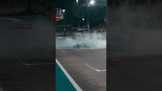 Lewis Does Epic Donuts After Last Mercedes Race  #mercedesf1 #f1 #formula1