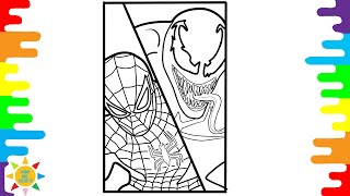 Spiderman VS Venom Coloring Pages | Avengers Coloring | Coloring Pages