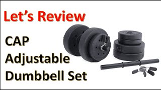 CAP 40 lbs Adjustable Dumbbell Set