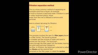 FILTRATÌON SEPARATION METHOD