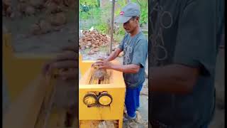 Coconut Husking Machine. Simple