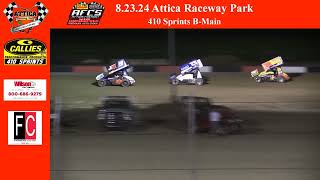 8.23.24 Attica Raceway Park 410 Sprints B-Main