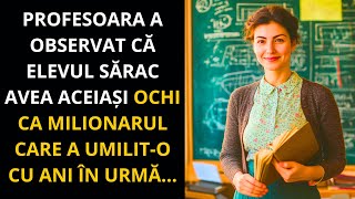 PROFESOARA A OBSERVAT CĂ ELEVUL SĂRAC AVEA ACEIAȘI OCHI CA MILIONARUL CARE A UMILIT-O CU ANI ÎN URMĂ