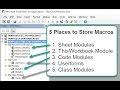 How To Create Vba Code Modules In Excel