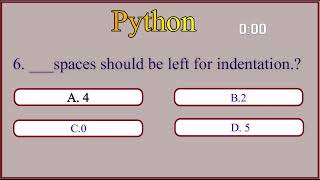Python Programming Language Quiz - 1 | 15 Basic Python Question & Answers | Python for beginners