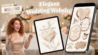 How to Personalize Your Elegant Wedding Website Template Canva Tutorial #weddingwebsite