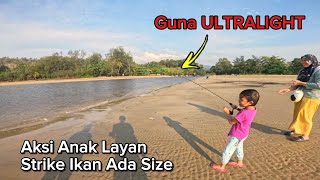 Memancing Bottom Di Muara Sungai Beringgis Sabah | Sensasi Strike Guna ULTRALIGHT‼️