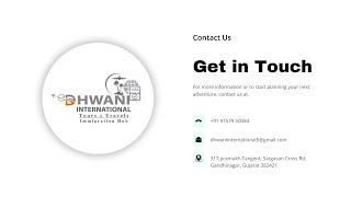 Wander. Discover. Experience. with Dhwani International Awaits! book your holiday packages with us.