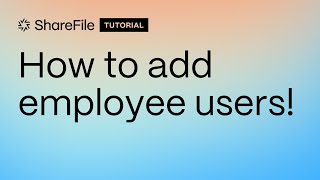 How to add employee users!