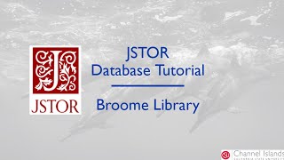 JSTOR Database Tutorial (also includes Artstor)