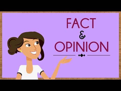 How do you know if a sentence is a fact or opinion?