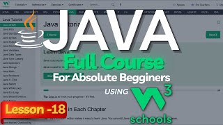 W3Schools Java Full Course For Beginners: Lesson-18 | Java W3Schools Tutorial Java Break & Continue