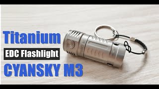 Titamiun EDC Flashlight Cyansky M3 - 700 lumens, 73 meter beam throw, 51mm long, only 30g