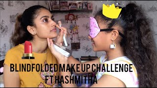 Blindfolded Make Up Challenge ft Hashmitha