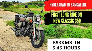 Long Ride on New Royal Enfield Classic 350 - Hyderabad To Bangalore