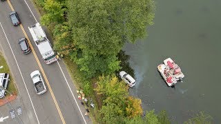 Drone Footage of Truck in Housatonic River (Seymour, CT) 8/29/17