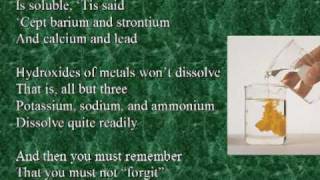 Solubility Song