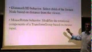 Custom behaviours - How to (Java3D API)