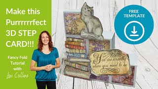 3D Step Card Tutorial & Free Template