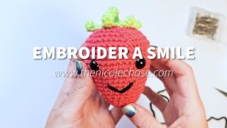 How to Embroider a Simple Smile on Amigurumi