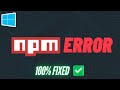 NodeJS Installed But NPM not Found - FIXED - NPM Error(2025)