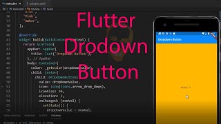Flutter Drop down Button Tutorial.Flutter simple Drop down Button