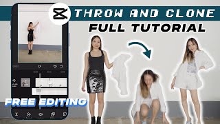 Throw Clothes And CLONE Twin, CapCut FULL Tutorial For Reels/Tiktok- FREE mobile video editing