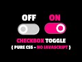 Toggle Button Using HTML & CSS Tutorial | Web Development #checkbox #toggle
