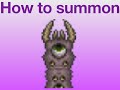 (How to summon eater of worlds) in terraria