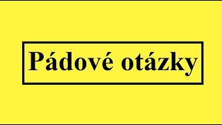 Czech Lesson: Czech Cases - Pádové otázky