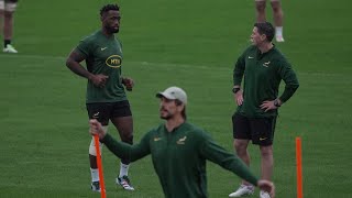 Springboks seem in good spirits as they train ahead of Rugby World Cup final
