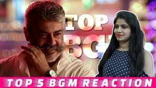 TOP 5 AJITH'S MASS BGM | REACTION | TOP 5 BGM FROM AJITH MOVIES | BOLLY REACTS