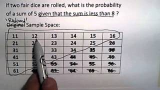 Conditional Probability Problem with Two Dice