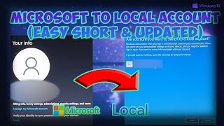 HOW TO SWITCH FROM A MICROSOFT ACCOUNT TO LOCAL ACCOUNT ON WINDOWS 10 (EASY UPDATED TUTORIAL)