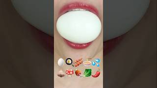 ASMR EMOJI FOOD 🥚🍳🥮🐣이모지 먹방 (sped up) 😱👍🏻 #shorts #funny #tiktok #beatbox #comedy