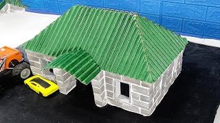 DIY Mini Garage with Mini Bricks - Bricklaying Mode l Miniature Construction | The H