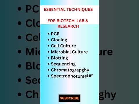 Essential biotech techniques Useful biotech techniques for biotech laboratory and research #biotech