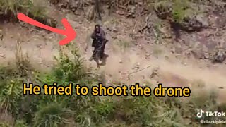 Drone Camera accidentally captures an armed bandit on Baringo Laikipia border