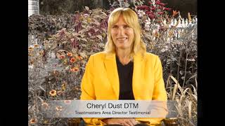 Cheryl Dust Toastmasters Area Director Testimonial