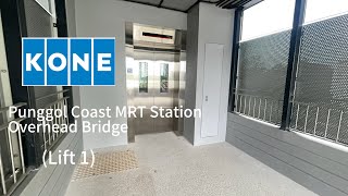 Brand New KONE Lift 1 at Punggol Coast MRT Station Overhead Bridge