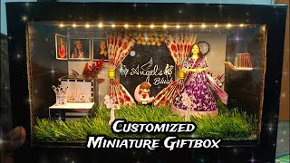 Specially Customised Miniature Giftbox making for Angels Blush Studio | Customised gifts|Craft video