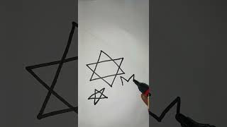 how to draw a star with very simple method ⭐⭐#shortsvideo