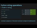 Python Lecture series: Python String Operations