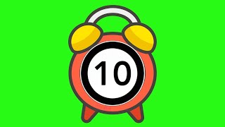 10 seconds timer with buzzer effect sound I Green screen timer