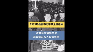 1983年县委书记带领全县走私，涉案巨大震惊中央，邓公怒召万人公审死刑  #近代史 #近代史故事 #人物