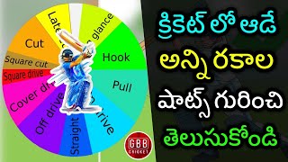 All Cricket Shots Explained In Telugu | All Cricket Shots Ever In Cricket History | GBB Cricket