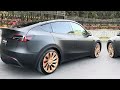 tesla model y performance satin black finish