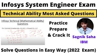 Infosys Previous Year Technical Ability  | Infosys System Engineer Exam Preparation 2022 | Easy Way